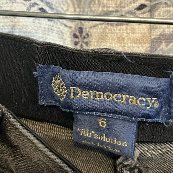 Democracy “Ab” Solution Black Button Front Jeans Size 6 - Picture 7 of 9